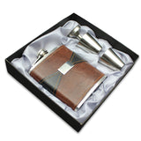 Stainless,Steel,Portable,Whiskey,Flask,Foreskin,Embossed,Leather,Bottles