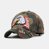 Unisex,Outdoor,Baseball,Eagle,Embroidery,Cotton,Breathable,Visor