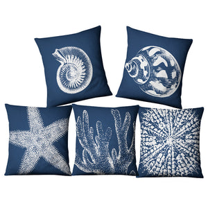 Compass,American,Ocean,Style,Linen,Pillow,Fabric,Mediterranean,Cushion,Cover