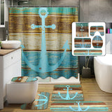 Retro,Style,Anchor,Bathroom,Carpet,Toilet,Cover,Creative