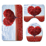 Heart,Waterproof,Bathroom,Shower,Curtain,Panel,Floor,Toilet,Cover