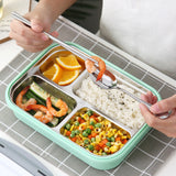 Stainless,Steel,Insulated,Bento,Lunch,Compartments,Outdoor,Camping,Picnic