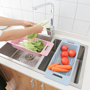 Retractable,Storage,Drying,Vegetable,Drain,Basket,Basin,Drain,Kitchen