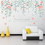 Miico,XC9042,Flower,Flower,Sticker,Living,Bedroom,Decoration,Sticker,Stickers