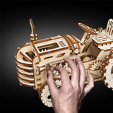 Wooden,Tractor,Puzzle,Model,Mechanical,Gears,Brain,Teaser,Desktop,Decorations,Birthday