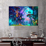 24x36'',Psychedelic,Mushroom,Print,Fabric,Poster,Decorations