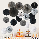 19Pcs,Tissue,Paper,Flower,Balls,Pompom,Wedding,Party,Shower,Decorations