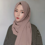 Women,Solid,Color,Scarf,Hijab,Chiffon,Scarf