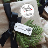 Thank,Round,Sticker,Wedding,Flower,Label