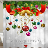 Merry,Christmas,Waterproof,Bathroom,Shower,Curtain,Toilet,Cover