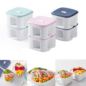 Kalar,920ml,Square,Lunch,Double,Layer,Picnic,Bento,Container