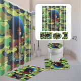 African,Bathroom,Shower,Curtains,Pedestal,Toilet,Cover