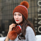 Women's,Winter,Striped,Beanie,Cycling,Windproof,Earmuffs