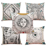 Mandala,Tarot,Creative,Style,Linen,Throw,Pillow,Cover,Office,Cushion,Cover,Pillow