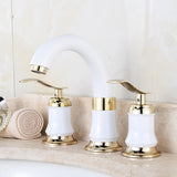 Bathroom,Faucet,Lever,Handles,Widespread,Bathroom,Basin,Water,Mixer,Drain