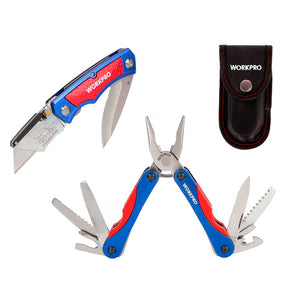 WORKPRO,Folding,Kitchen,Bottle,Opener,Sharp,Pocket,Multitool,Pliers,Blade,Knife,Screwdriver,Outdoor,Camping