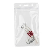 Double,Fishing,Fluorescence,Jigging,Stainless,Steel,Barbed,Assist,Hooks,Fishing,Tackle