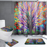 180x180cm,Colorful,Leaves,Waterproof,Bathroom,Shower,Curtain,Hooks