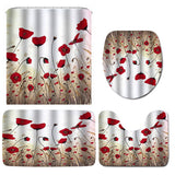 Painting,Shower,Curtain,Bathroom,Flower,Waterproof,Polyester,Fabric,Bathroom,Floor