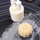 Round,Mooncake,Pastry,Press,Mould,Flower,Pattern,Festival,Decor,Decor,Stamps