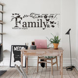 Family,Quote,Sticker,Removable,Vinyl,Decal,Decor