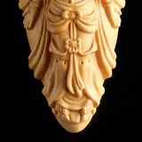 Boxwood,Carving,Statue,Bodhisattva,Sculpture,Pendant