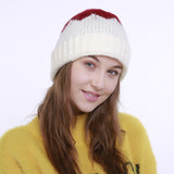 Women,Winter,Patchwork,Small,Knitted,Beanie