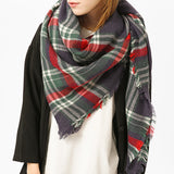 140CM,Women,Autumn,Plaid,Blanket,Scarf,Wraps,Casual,Scarves