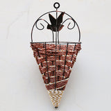 Rattan,Hanging,Planter,Plant,Basket,Garden,Flower,Mounted,Holder