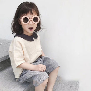 Newly,Sunflower,Comfortable,Round,SHape,Flower,Petal,Sunglasses,Child