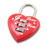 Heart,Shaped,Digit,Travel,Luggage,Resettable,Combination,Padlock,School,Gym&Sports,Locke