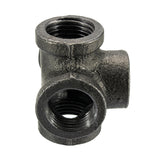 Fitting,Malleable,Black,Outlet,Cross,Female,Connector"