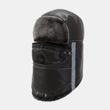 Men's,Leather,Windproof,Outdoor,Thickening,Riding,Earmuffs,Trapper