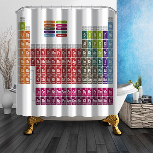 180x180cm,Creative,Periodic,Table,Elements,Shower,Curtain,Polyester,Bathroom,Decor