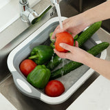 Portable,Folding,Dishwashing,Drain,Basin,Fruits,Vegetable,Cleaning,Washbasin,Camping,Picnic