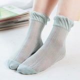 Women,Cotton,Ultra,Elastic,Socks,Summer,Solid,Color,Breathable,Ankle,Socks