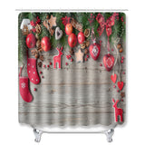 Bathroom,Toilet,Cover,Waterproof,Bathroom,Shower,Curtain,Chrismas,Print