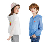 [FROM,Children's,Protection,Zipper,Jacket,Summer,Sunscreen,Breathable,Hooded,Kid's,Conditioning,Shirt