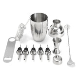 11Pcs,Stainless,Steel,Cocktail,Shaker,Mixer,Martini,Spirits,Muddler,Pourer,Strainer,Bartender