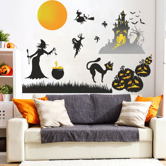 Miico,FX6312,Halloween,Sticker,Sticker,Living,Window,Witch