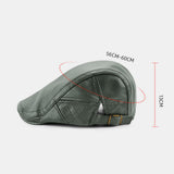 Collrown,leather,Casual,Retro,Solid,Color,Leather,Sunshade,Forward,Beret