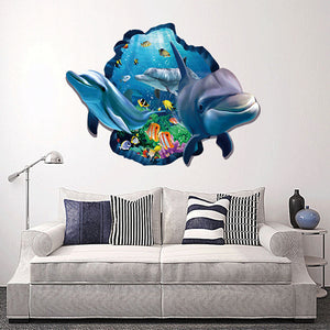 Miico,Creative,Dolphin,Removable,Decorative,Decor,Sticker