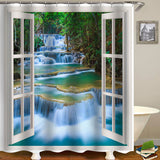 Natural,Landscape,Painting,Waterproof,Bathroom,Shower,Curtain,Toilet,Cover