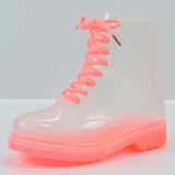 Transparent,Women,Martin,Boots,Print,Jelly,Boots,Shoes,Women,Clear,Boots