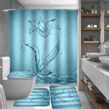 Transparent,Waterproof,Bathroom,Shower,Curtain,Toilet,Cover,Floor,Bathroom,Hooks