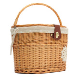 13.7x11x9.4inch,Front,Basket,Handcraft,Wicker,Willow,Shopping,Carry,Washable,Linen,Bicycle,Basket,Outdoor,Cycling