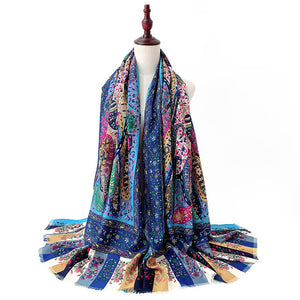 Shawl,Sunscreen,Retro,Cotton,Linen,Mexican,Scarf