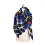 Women,Plaid,Winter,Tassels,Scarf,Triangular,Scarves,Towals