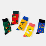 Unisex,Animal,Series,Pattern,Colourful,Patchwork,Color,Socks