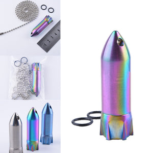 Outdoor,Titanium,Storage,Portable,Medical,Waterproof,Bottle,Keychain